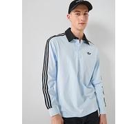 Adidas Originals 3 Stripes Rugby Long Sleeve Polo Blue S Men