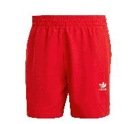 adidas Originals Mens Adicolor 3-Stripes Swim Shorts in Red - Size X-Small