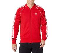 adidas Originals mens Adicolor Classics Primeblue SST Track Jacket Scarlet/White Medium