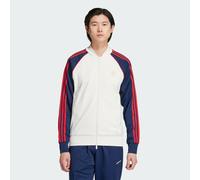 ADIDAS Originals Mens Adicolor Classics SST Track Jacket - White/Blue Recycled Material - Size Medium
