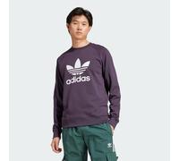 ADIDAS Originals Mens Adicolor Classics Trefoil Crewneck Sweatshirt - Purple Cotton - Size X-Small