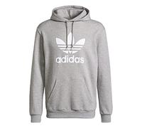 adidas Originals Men's Adicolor Classics Trefoil Hoodie, Medium Grey Heather/White, XX-Large