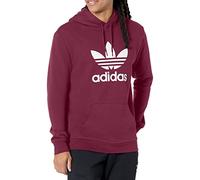 adidas Originals Men's Adicolor Classics Trefoil Hoodie, Victory Crimson/White, Medium