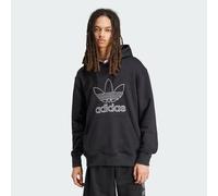 adidas Originals Mens Adicolor Outline Trefoil Hoodie - Black Cotton - Size 2XL