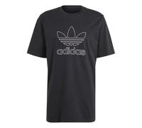adidas Originals Mens Adicolor Outline Trefoil Short Sleeve T-Shirt in Black Cotton - Size X-Small