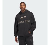 adidas Originals Mens Anthony Edwards Believe That Hoodie - Black Cotton - Size 2XL