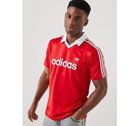 Adidas Originals Archive Collar Engineered Short Sleeve T-shirt Red XL Man