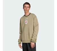 ADIDAS Originals Mens Badge Crewneck Sweatshirt - Green Cotton - Size X-Large