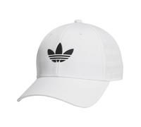 adidas Originals Mens Beacon Structured Precurve Snapback Cap, White/Black, One Size
