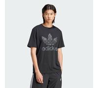 adidas Originals Mens Classic Monogram Graphic Tee - Black Cotton - Size X-Small