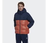 ADIDAS Originals Mens Down Regen Hooded Puffer Jacket - Blue Polyamide - Size Medium