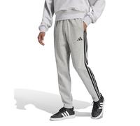 Adidas Originals Men's Essentials 3-Stripes Fleece Open Hem Pants, Medium Grey Heather/Black, XXL