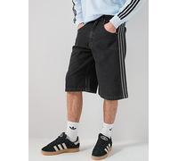 adidas Originals Men's Firebird Adicolor Denim Shorts, Black, Size 28, Men Black