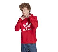 adidas Originals Men's Adicolor Classics Trefoil Hoodie Hooded Sweatshirt, Better Scarlet, M