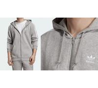 Adidas Originals Men's Hoodie Sweatshirt 3 Stripe Trefoil Grey Classic ED5969