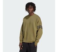 adidas Originals Mens Neuclassics Long Sleeve Oversized Crew - Olive - Size Small