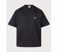 adidas Originals Mens Oversized Trefoil Essentials T-Shirt - Colour: KS9781 Black/Samba Blue - Size: Small