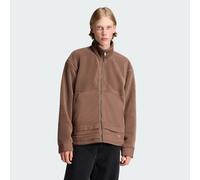 adidas Originals Mens Premium Essentials Polar Fleece Full-Zip Jacket - Brown - Size Large