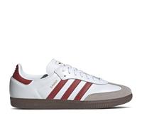adidas Originals Men's Samba OG Shoes, Footwear White/Preloved Ruby/Clear Granite, 11