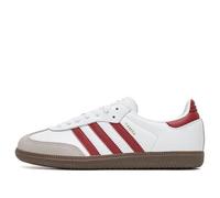 adidas Originals Men's Samba OG Shoes, White/Preloved Ruby, 9.5