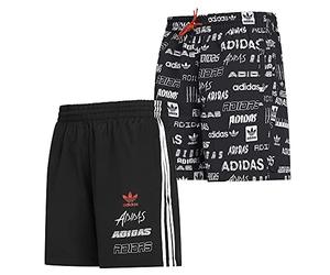 adidas Originals Mens Short Reversible Trefoil Woven Short Black GK9706 New (Small, s)