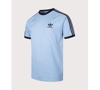 adidas Originals Mens Slim Fit Adicolour 3 Stripes T-Shirt - Colour: JY1371 Ash Blue/Black - Size: Large Large