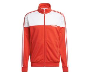 adidas ORIGINALS MEN'S SPLIT FIREBIRD TRACK TOP JACKET RED WHITE RETRO NEW BNWT