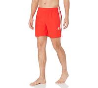adidas Originals Men's Standard Adicolor Classics 3-Stripes Swim Shorts, Vivid Red, XX-Large