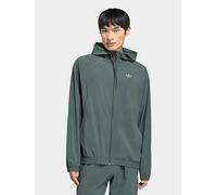 adidas Originals Men's Tech Trefoil Essentials Hooded Full Zip Track Top, Grey, Size S, Men Grey