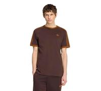 adidas Originals Mens Training 3 Stripe Tee, Brown, Size M, Men Brown