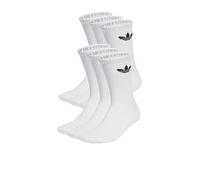 adidas Originals 6-Pack Trefoil Cushion Crew Socks - White S