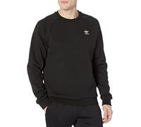 adidas Originals Men's Trefoil Essentials Crew Neck Sweatshirt, Black, L