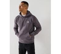 adidas Originals Men's Trefoil Essentials Hoodie, Grey Strata, Size S, Men Grey Strata