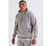 adidas Originals Men's Trefoil Essentials Hoodie, Medium Grey Heather/White, Size S, Men Medium Grey Heather/White