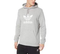 adidas Originals Men's Trefoil Hoodie, Mottled Medium Grey, S