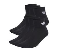 adidas Originals Unisex Mid Ankle Socks 6 Pairs Black
