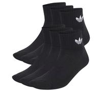 adidas Originals Unisex Mid Ankle Socks 6 Pairs Black