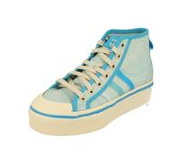 adidas Originals Nizza Platform Mid Womens Trainers Sneakers (UK 4.5 US 6 EU 37 1/3, Blue White GX4604)