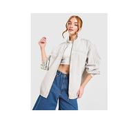 adidas Originals Oversized Denim Firebird Track Top - Grey - Womens L
