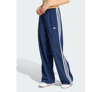 adidas Originals Pinstripe Firebird Loose Trackpant, Navy/White, Size L, Inside Leg Regular, Women Navy/White