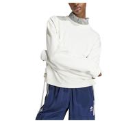 Adidas Originals Ruched 3 Stripes Loose Sweatshirt Beige M Women