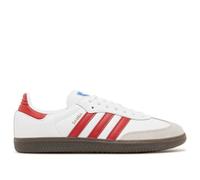adidas Originals Samba Mens Sneakers, Cloud White/Better Scarlet/Supplier Colour, 11.5