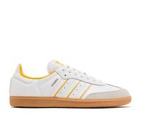adidas Originals Samba Mens Sneakers, Cloud White/Crystal White/Crew Yellow, 9.5