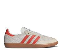 adidas Originals Samba Mens Sneakers, Crystal White/Preloved Red/Gum, 9.5