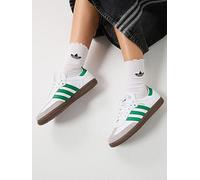 adidas Originals Samba OG Trainers, Ftwwht/Green/Supcol, Size 5, Women Ftwwht/Green/Supcol