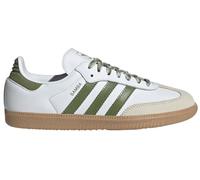adidas Originals Samba OG Womens Sneaker, White Tech Olive Gum, 8