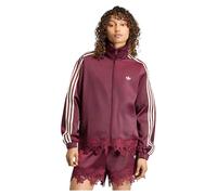 adidas Originals Womens Firebird Satin Lace Tracksuit Top, Burgundy, Size Xs, Women Burgundy