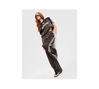 Adidas Originals Satin Snake Print Wide Leg Track Joggers Brown M Woman