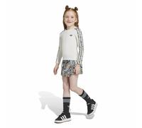 Adidas Originals Slim Crop 3 Stripes Long Sleeve Top Regular Wrap Skort Set White 7-8 Years Girl