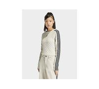 adidas Originals Slim Solid Spike Knit Sweatshirt - White - Womens XS